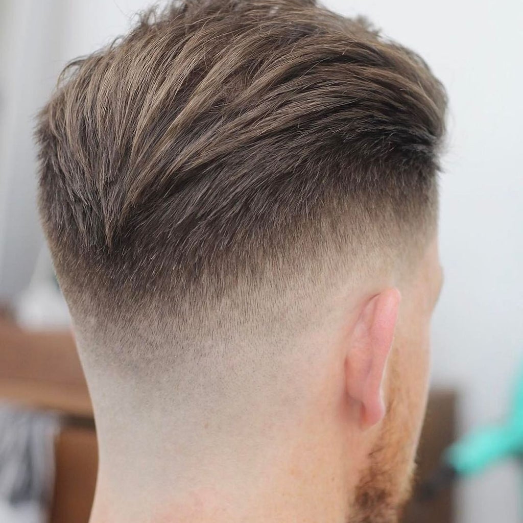 Back view of a fresh skin fade